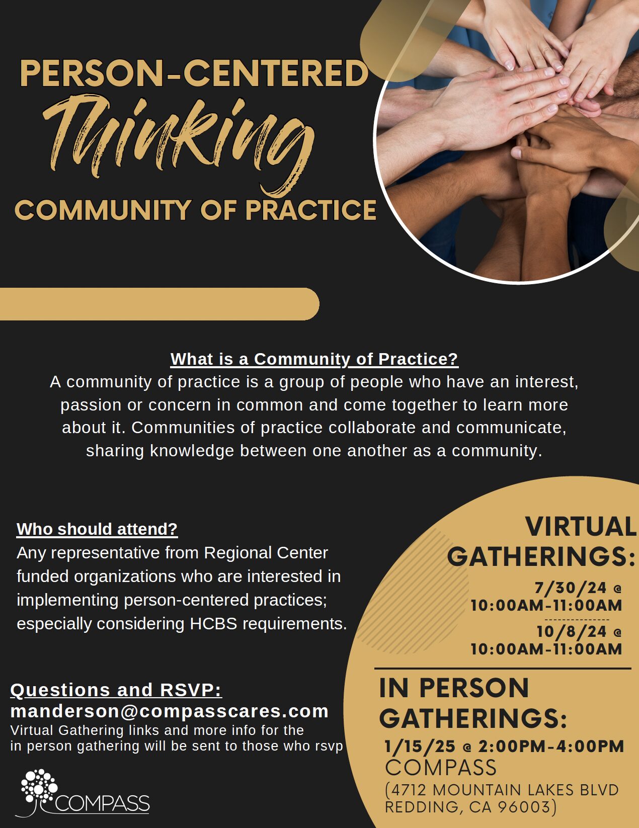 Person Centered Thinking Community of Practice Flyer